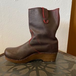Sanita Burgundy Clog Boot